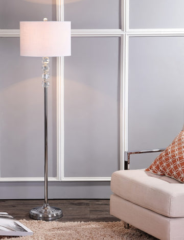 Aubrey 59.5" Crystal / Metal LED Floor Lamp - JONATHAN Y